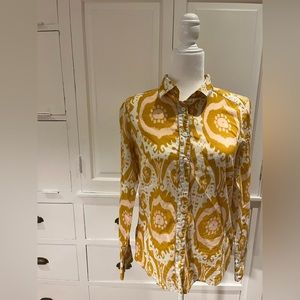 J. Crew The Perfect Shirt Marigold Yellow